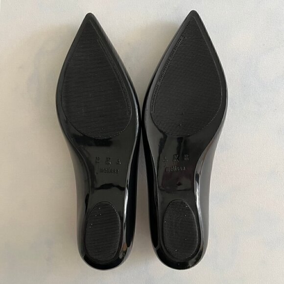 Melissa x Karl Lagerfeld Rubber Pointed Toe Flats - Picture 7 of 8